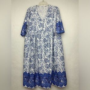 Women's Dress Temperament Commuting Long Style Floral Printed Oversized